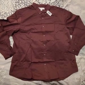 NWT Mens 3xlt XXXL tall Burgundy dress shirt